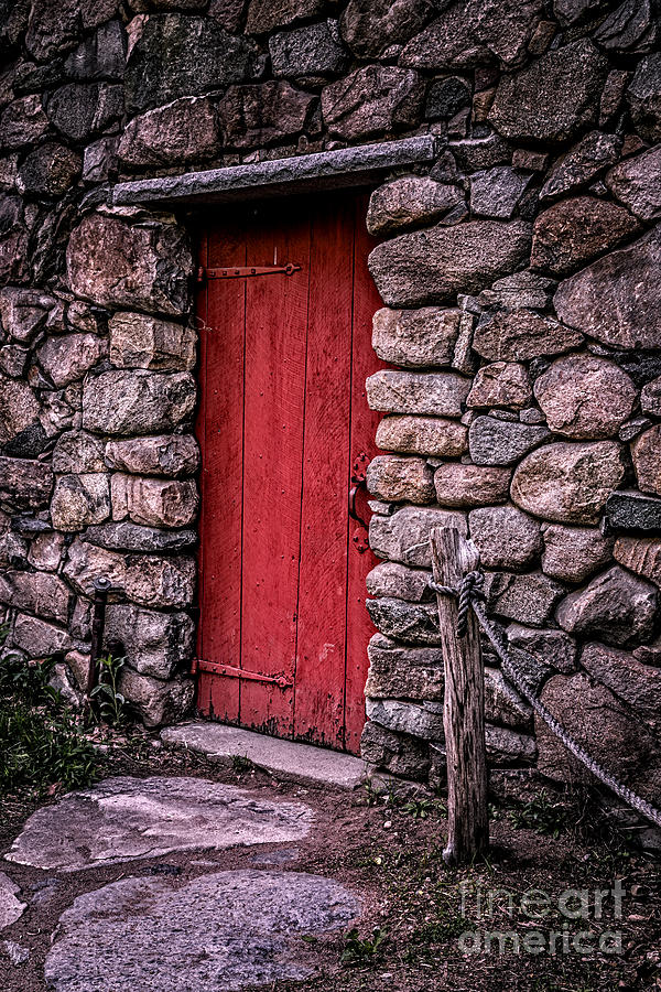 Red Grist Mill Door Photograph by Edward Fielding