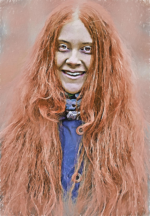 Red Hair Big Eyes Digital Art By Yury Malkov