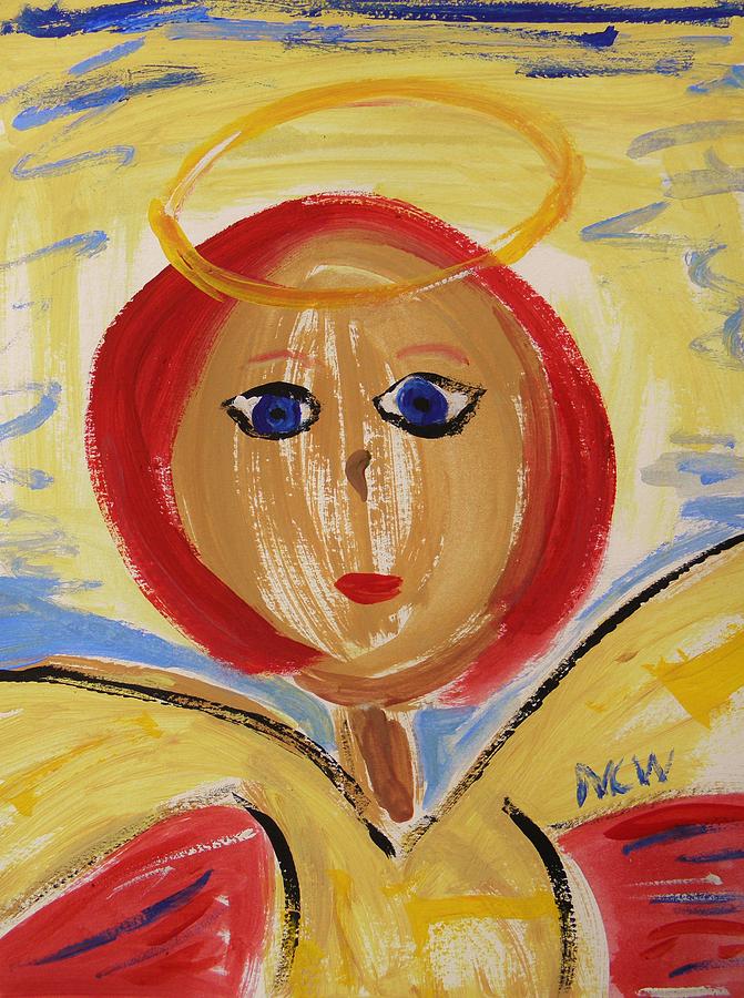 Red haired Angel Painting by Mary Carol Williams