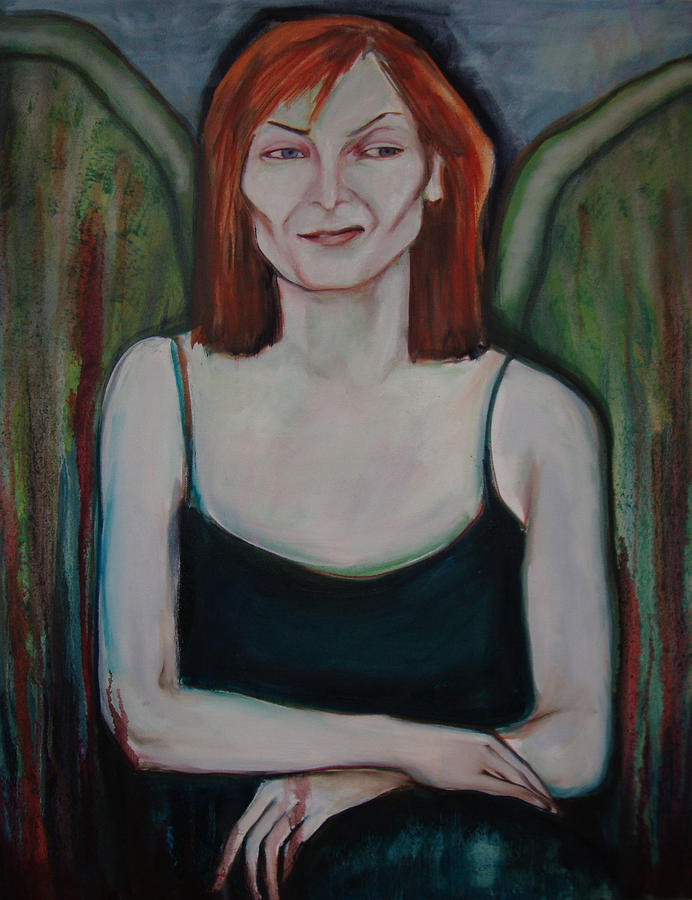 Red-headed Angel Painting by Irena Mohr