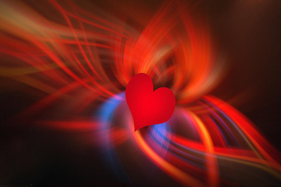 Red Heart Abstract Photograph by Linda Phelps - Fine Art America