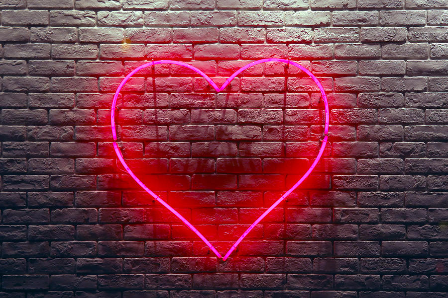 Red Heart Neon Light Photograph by DigiPub