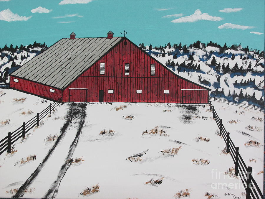 Red Hemloc Farm Painting by Jeffrey Koss