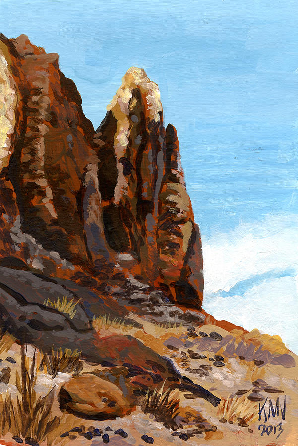 Mountain Painting - Red Hills by Ken Meyer jr