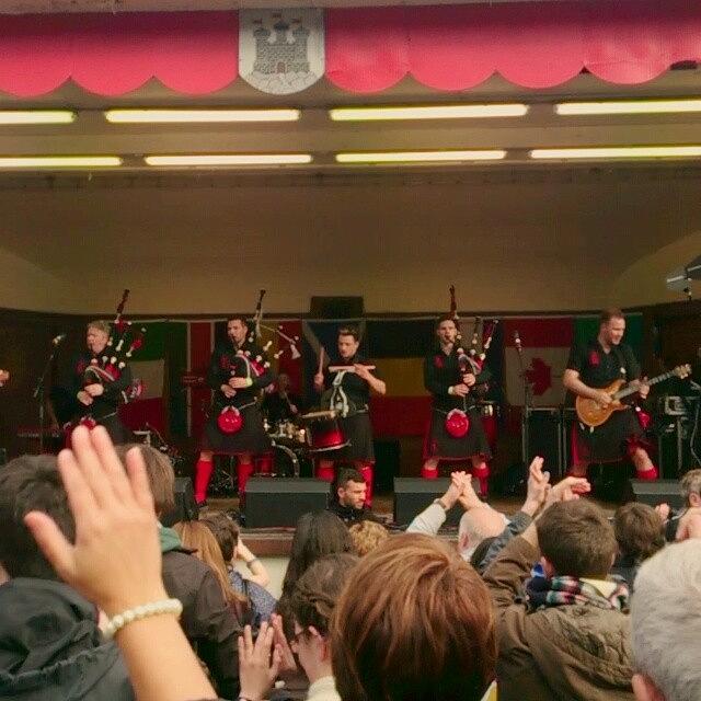 Music Photograph - Red Hot Chili Pipers by Ludovic Farine