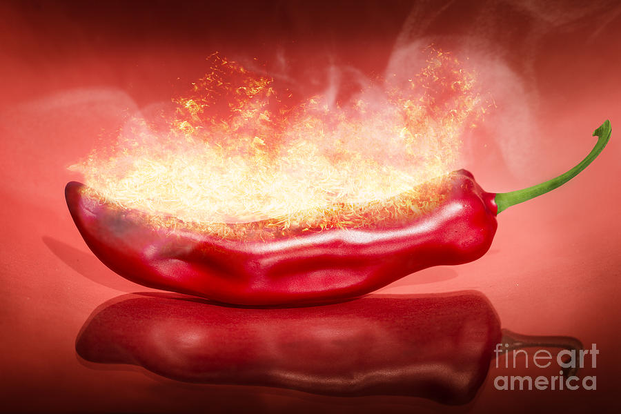 Red hot chilli pepper Digital Art by Jorgo Photography