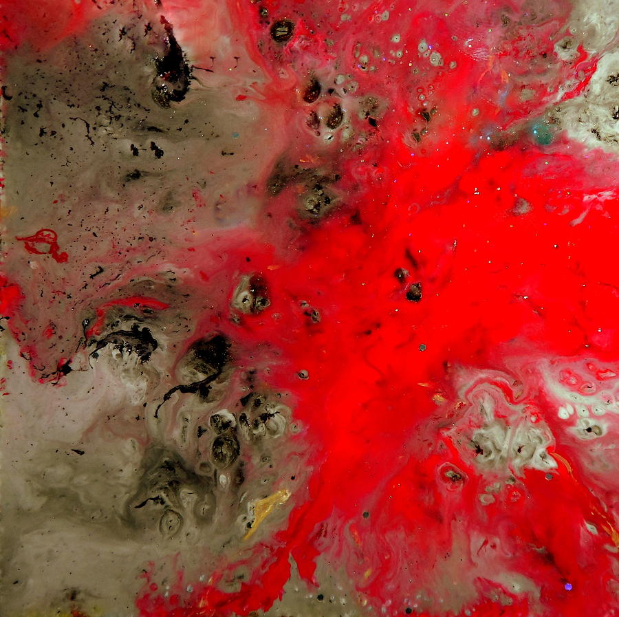 Abstract Expressionism Mixed Media - Red House I by Jane Biven