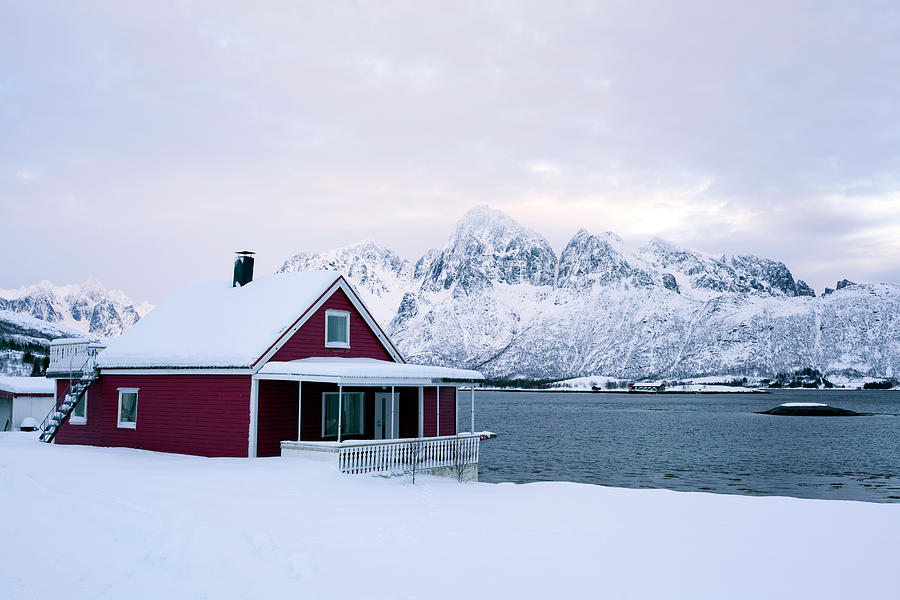 Red House Lofoten Islands Norway Photograph by Justinreznick