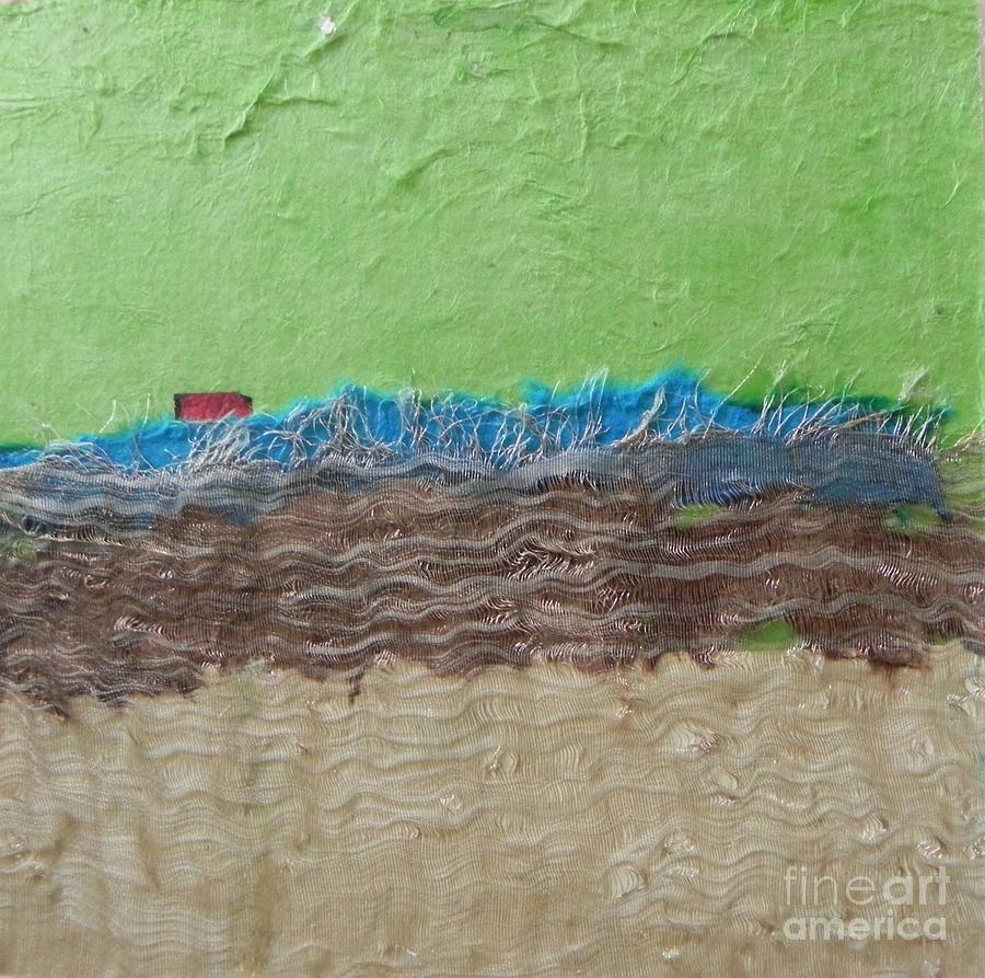 Red House Mixed Media by Patricia Tierney