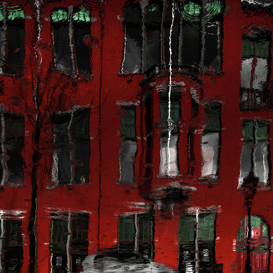 Abstract Photograph - Red House Reflections by Gilbert Claes