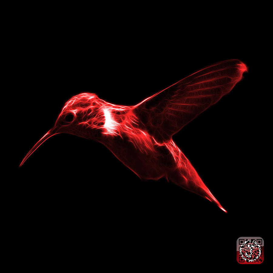 Red Hummingbird - 2054 F Digital Art by James Ahn