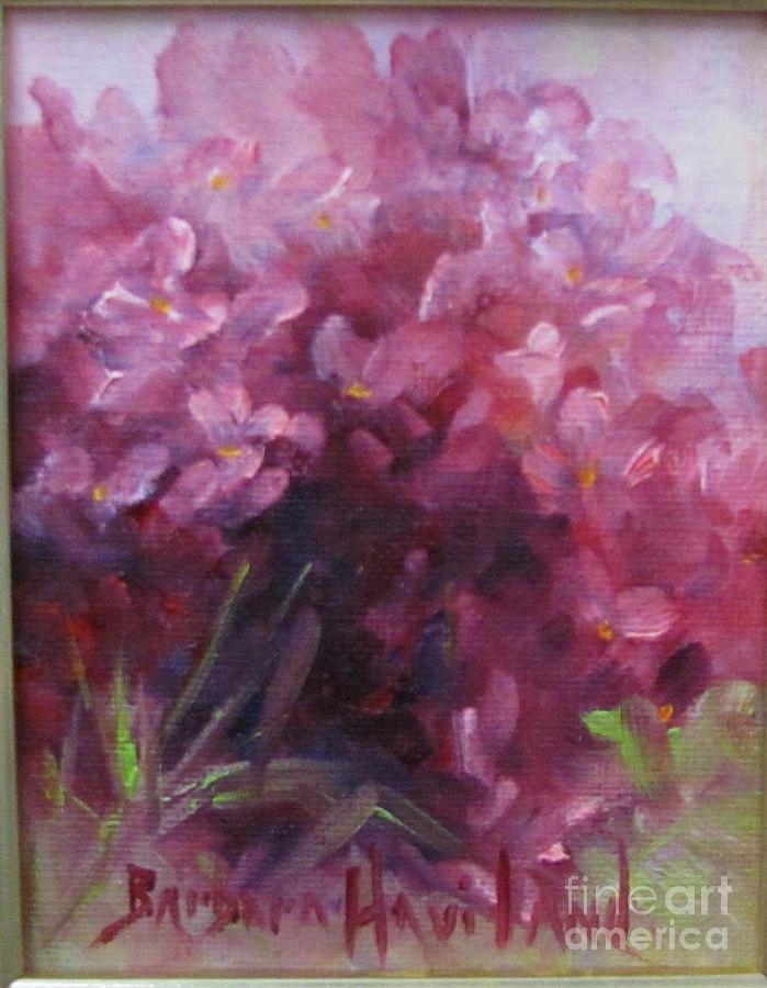 Red Hydrangea Painting by Barbara Haviland