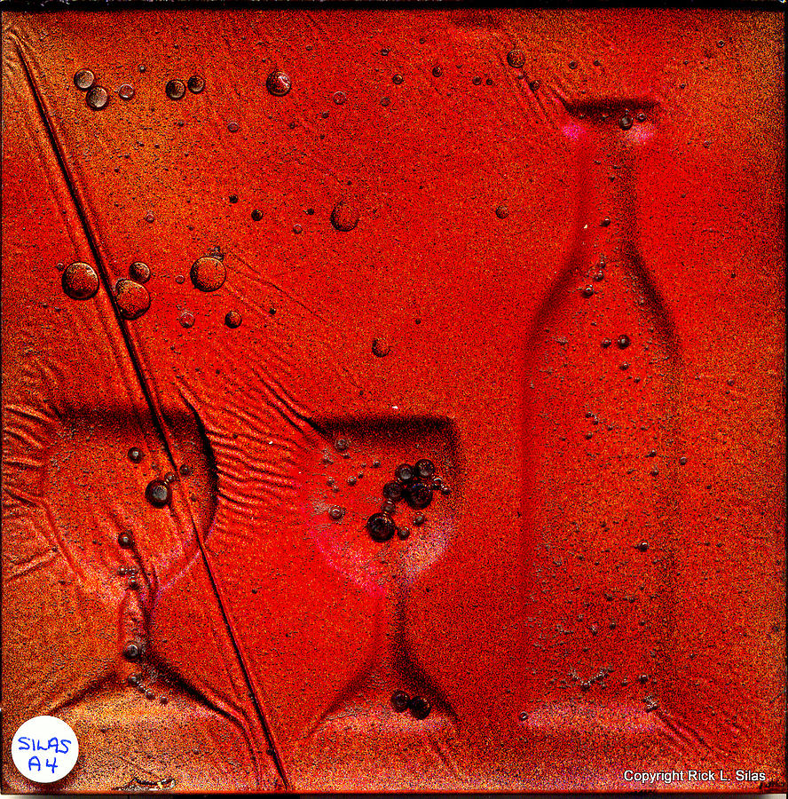 Glass Tile Glass Art - Red Ice Wine Tile by Rick Silas