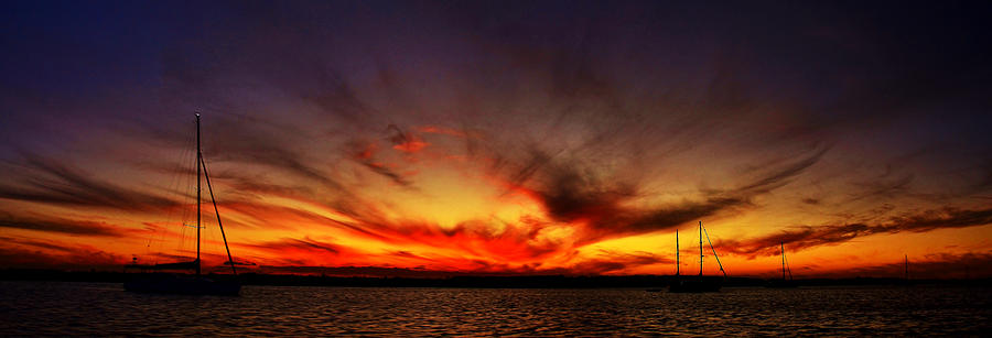 Sunset Photograph - Red in the Sky by Nancy Jenks