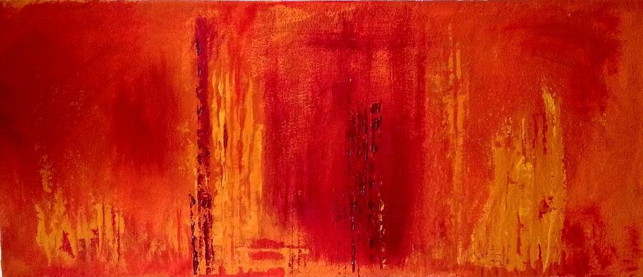 Red Inferno Painting by Jacqueline Schreiber - Pixels