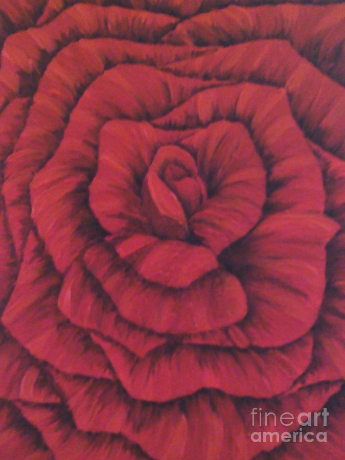 Red is Blooming Painting by Barbara Stanley