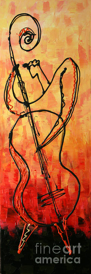 Red Jazz 2 Painting by Leon Zernitsky