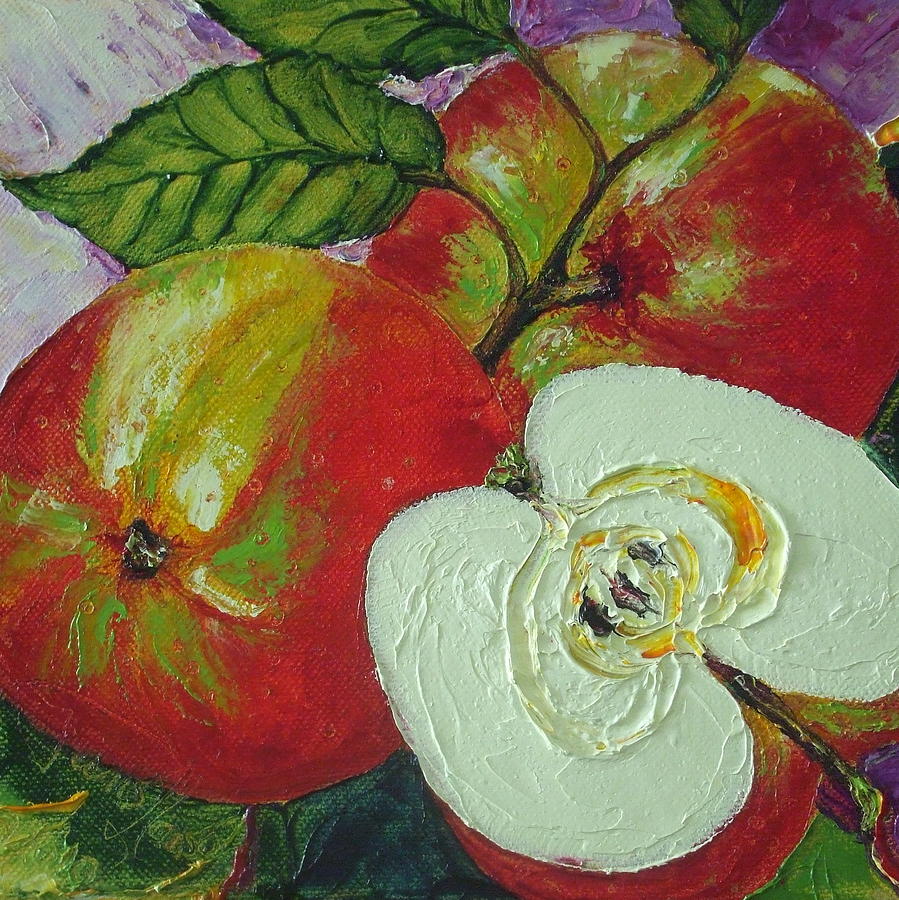Red Johnagold Apples Painting by Paris Wyatt Llanso