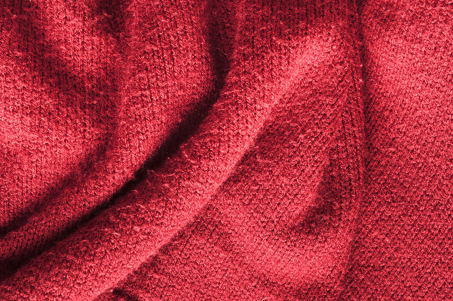 Red knitted wool Photograph by Tom Gowanlock - Fine Art America