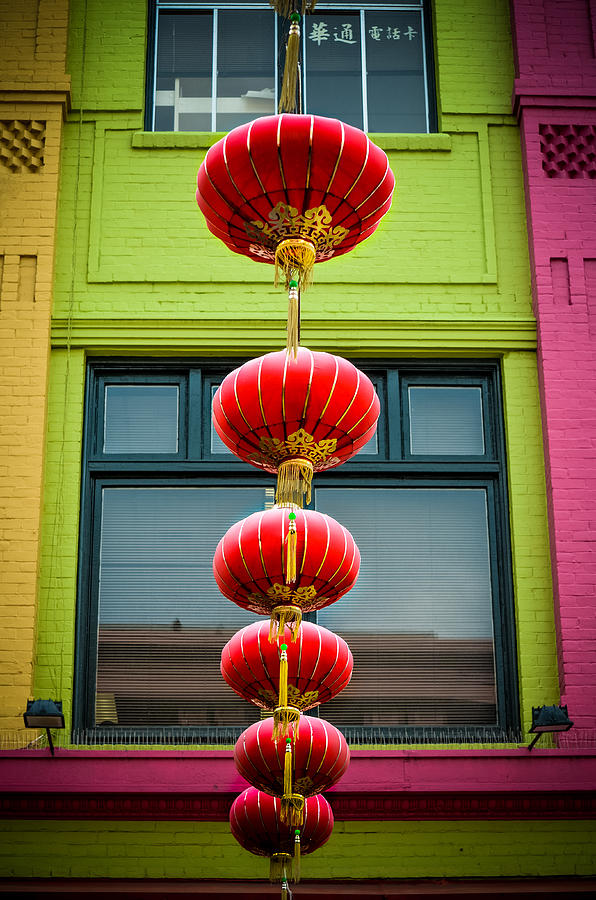 Red Lanterns Hanging in Chinatown in San Francisco California Photograph by  Lynn Langmade - Pixels