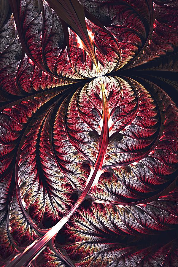Red Leaf Digital Art by Anastasiya Malakhova
