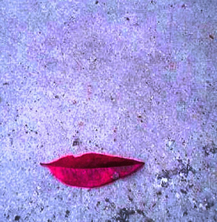 Red Leaf on d Ground Mixed Media by Piety Dsilva