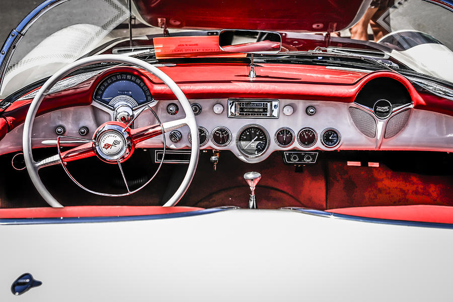 Red Leather Corvette Photograph by Chris Smith