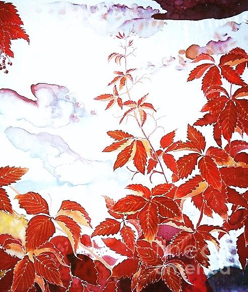 Red Leaves Painting by Rose Wang