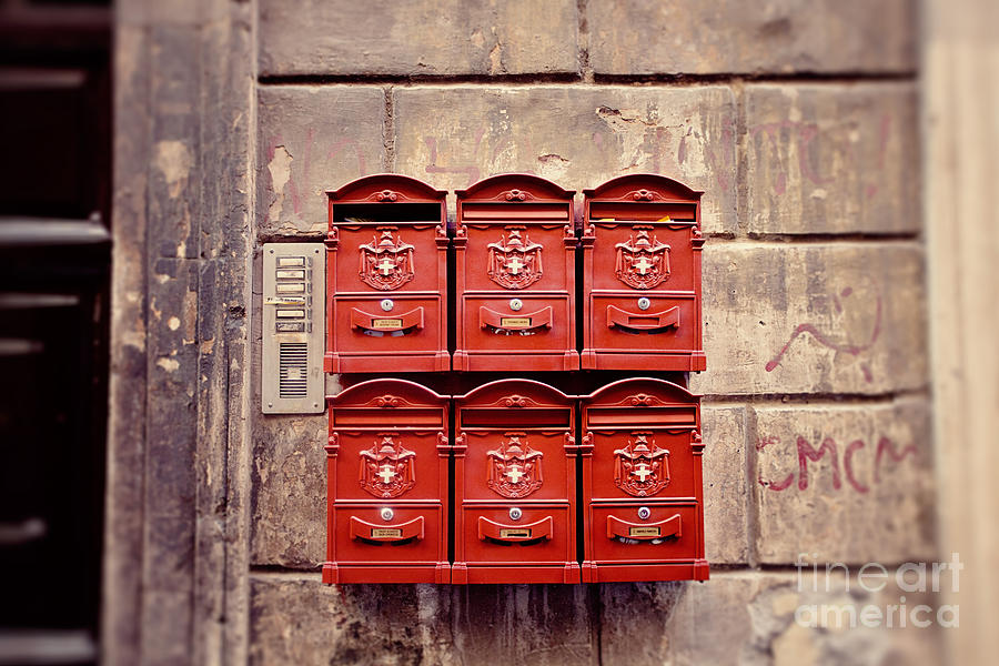 Red Letterboxes Photograph