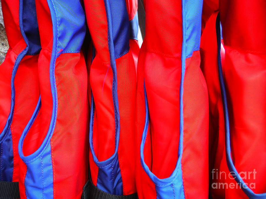 Life Vests Photograph - Red Life Vests 1 by Paddy Shaffer