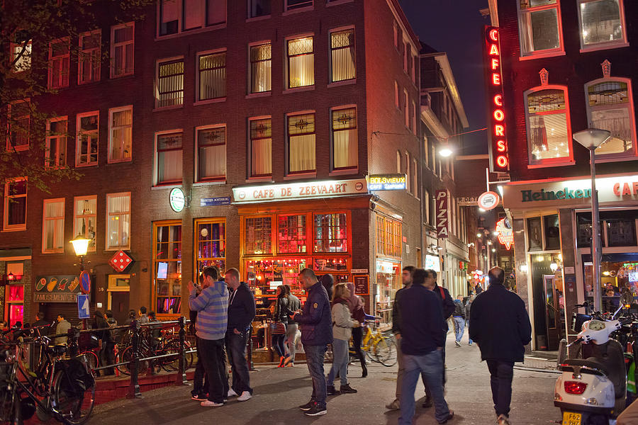 Red Light District in Amsterdam by Night Photograph by Artur Bogacki