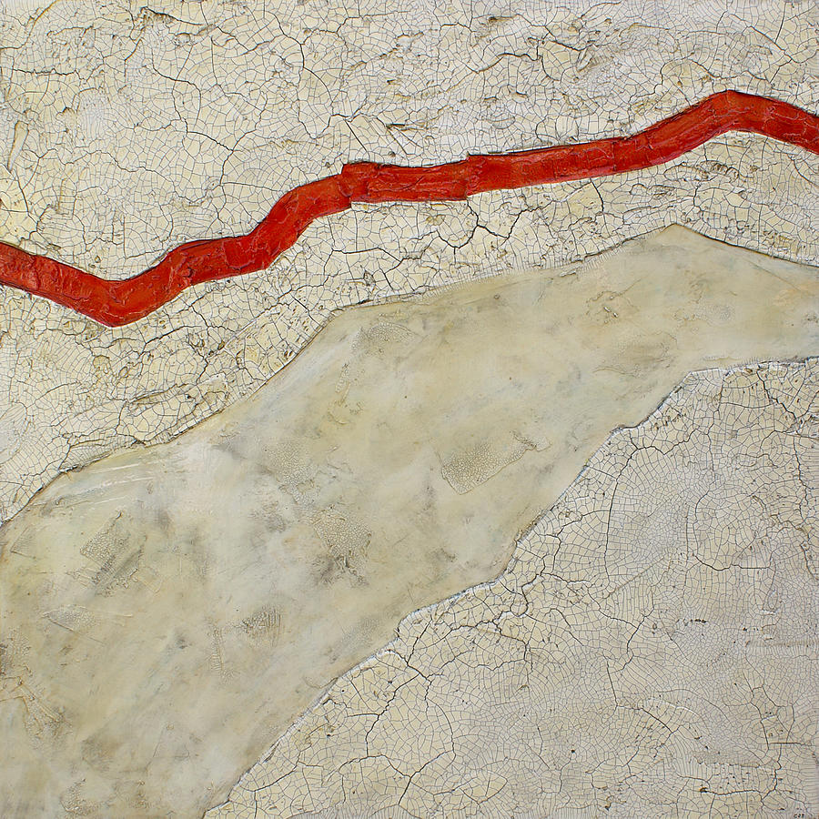 Red Line Mixed Media by Christopher Schranck