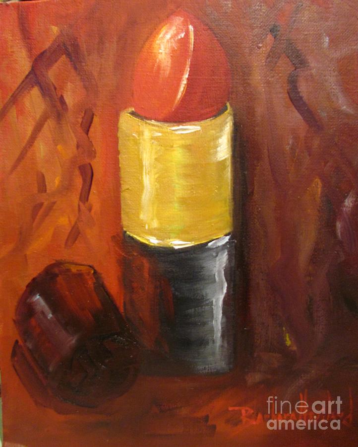 Red Lipstick by Barbara Haviland Painting by Barbara Haviland
