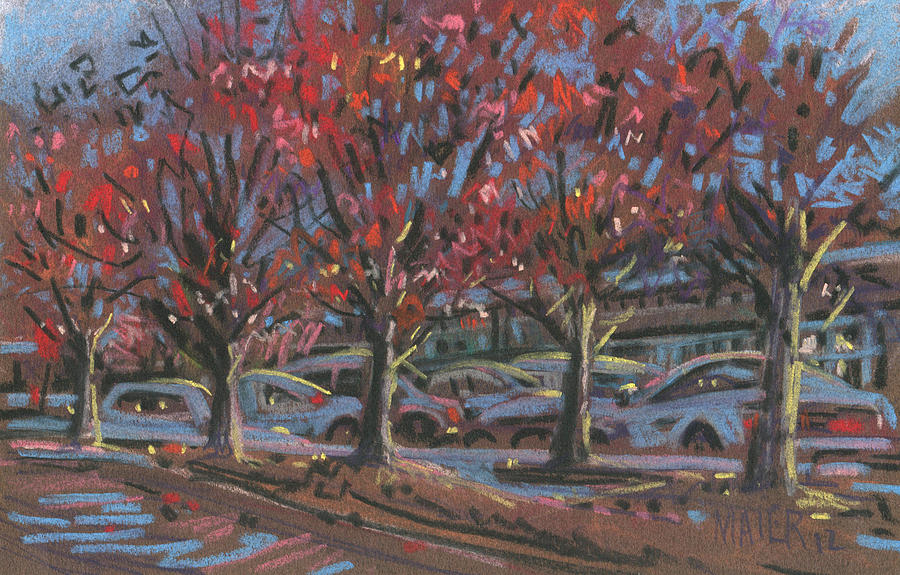 Red Maples Painting by Donald Maier