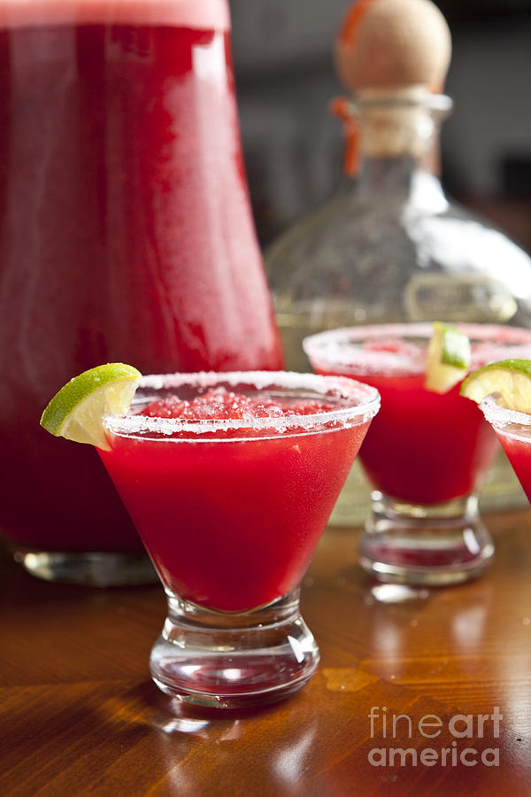 Red Margaritas Studio Shot Photograph by John Wollwerth - Pixels