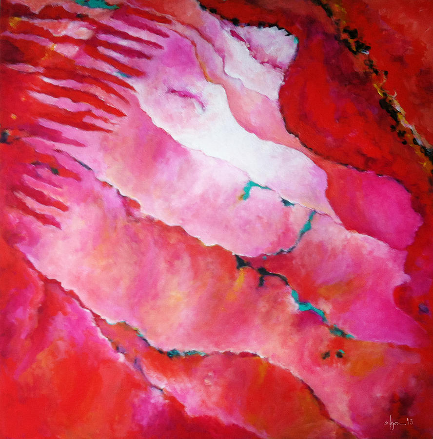 Abstract Painting - Red Medley by Angela Treat Lyon
