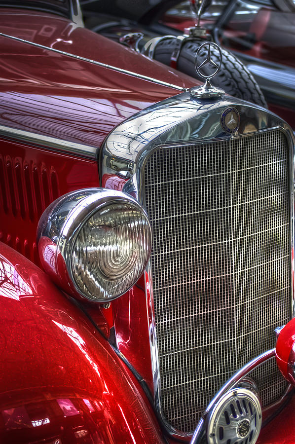 Red Merc oldtimer Photograph by Nathan Wright