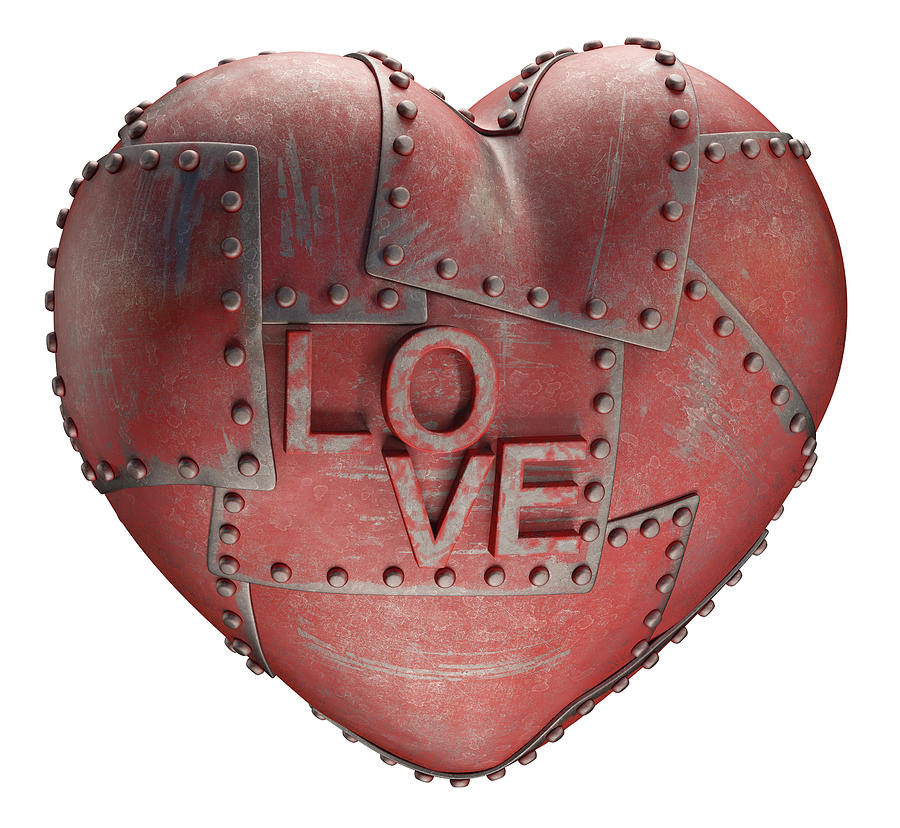 Red Metal Heart by Ktsdesign