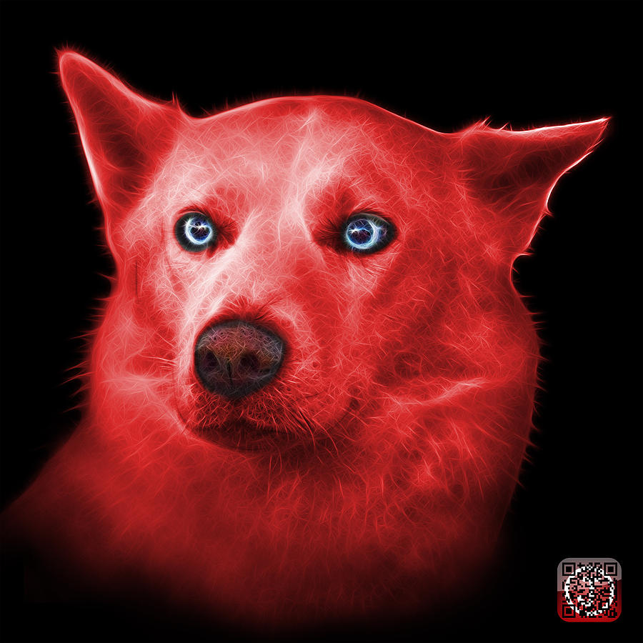 Red Mila - Siberian Husky - 2103 - BB Painting by James Ahn