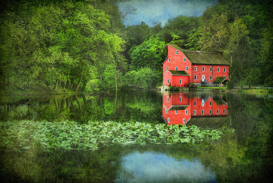 Red Mill Art Photograph by Pat Abbott