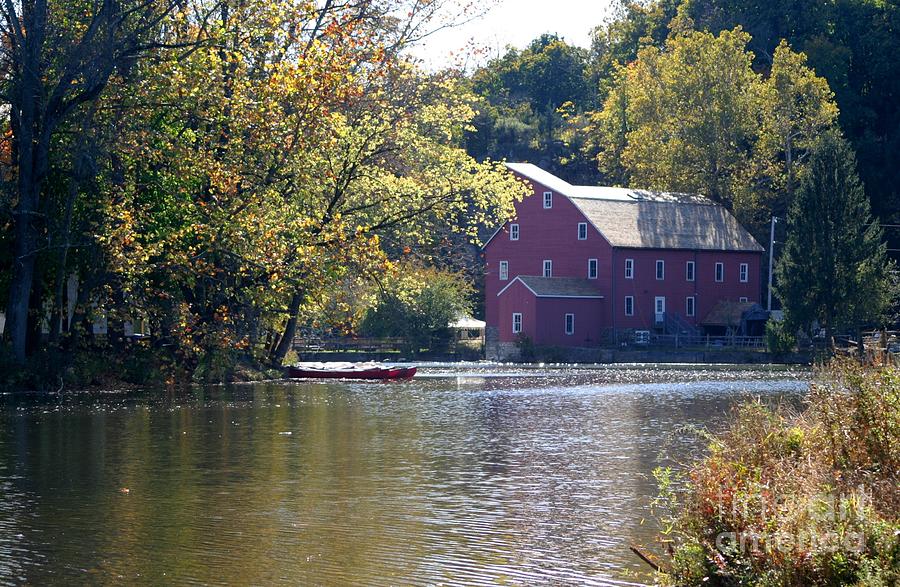 Red Mill in Clinton New Jersey On A Autumn Day Photograph by Living Color Photography Lorraine Lynch