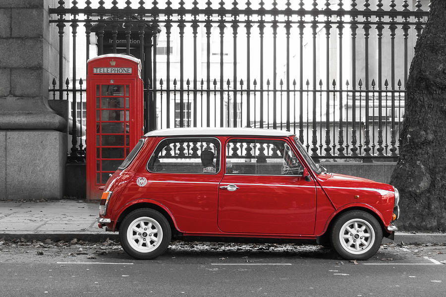 Red Mini Cooper In London Photograph