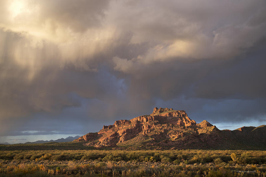 Red Mountain at sunset Arizona   Photograph by Patrick McGill