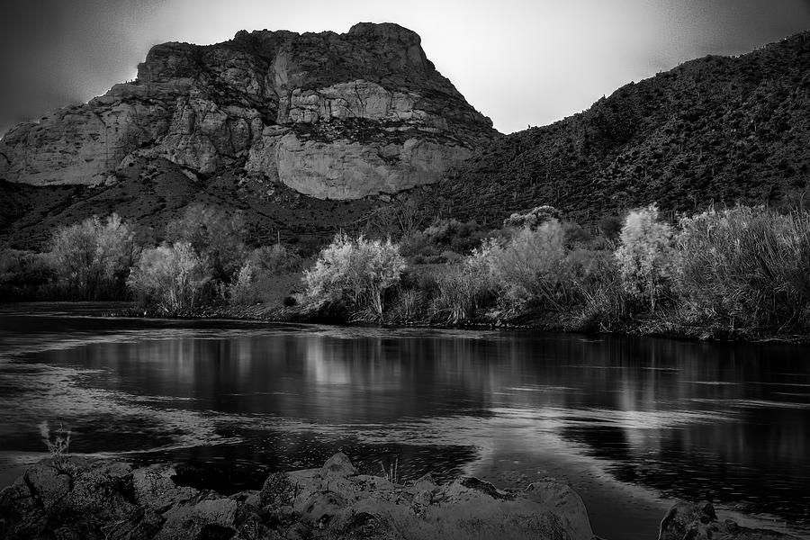 Black And White Photograph - Red Mountain in Black and White by Dave Dilli