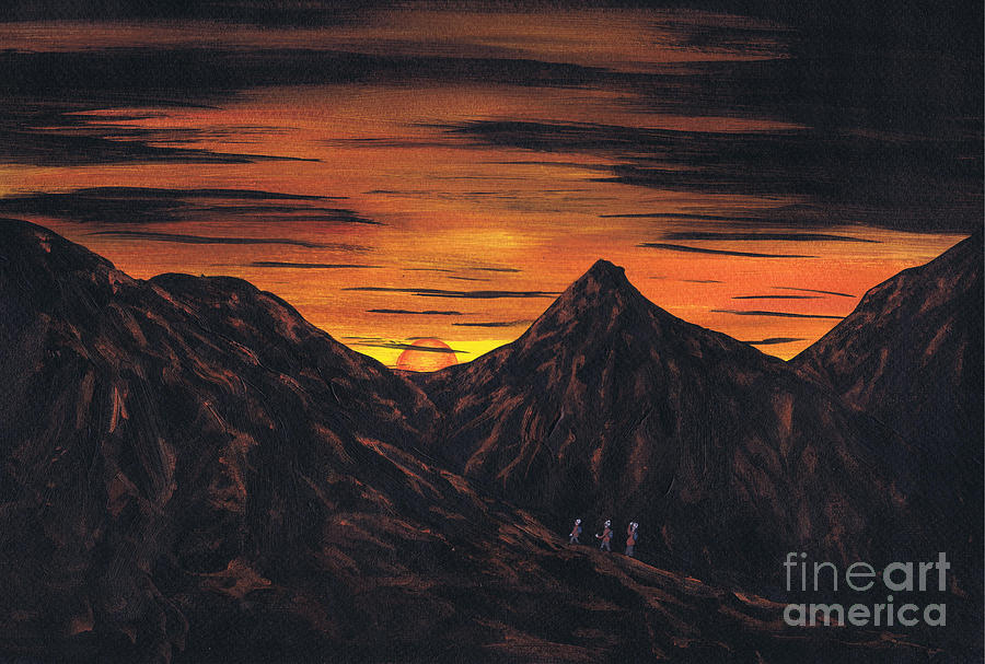 Red Mountain Painting by Kenneth Clarke