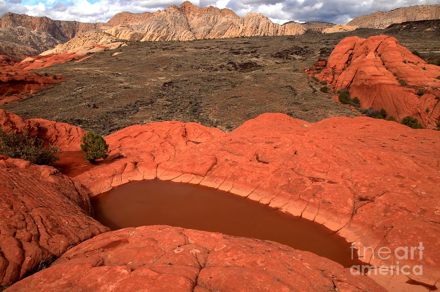 Snow Canyon Photograph - Red Mountain Landscape by Adam Jewell