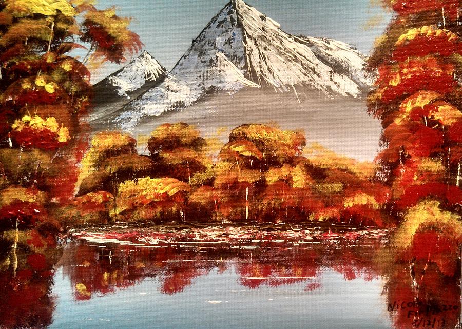 Landscape Painting - Red Mountain by Nicolo Filippazzo