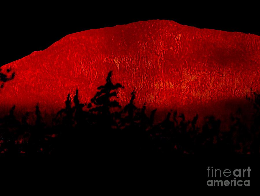 Red Mountain Night Painting by James and Donna Daugherty