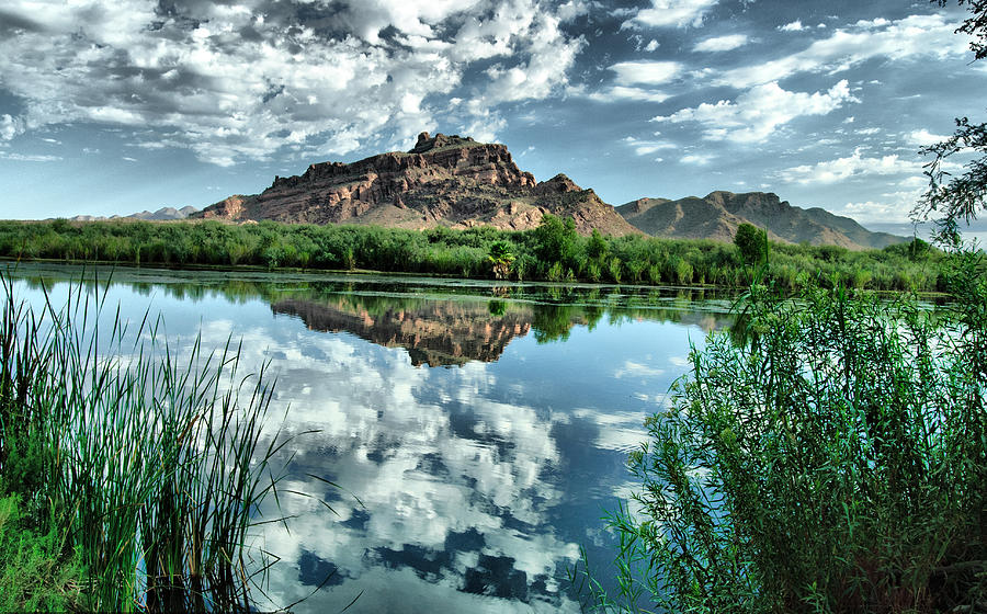 Landscape Photograph - Red Mountain Reflection by Tam Ryan