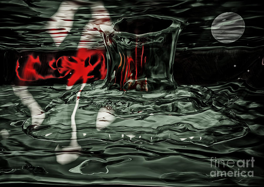 Abstract Digital Art - Red Mystery by Udo W Klingbeil 